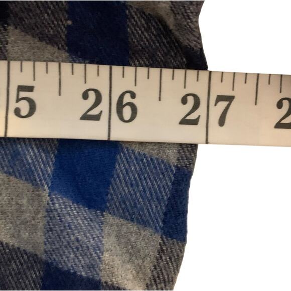 HB Men's Shirt Mens 2x Tall Button Down Buffalo Check Chest Pocket Soft Cotton - Picture 6 of 7